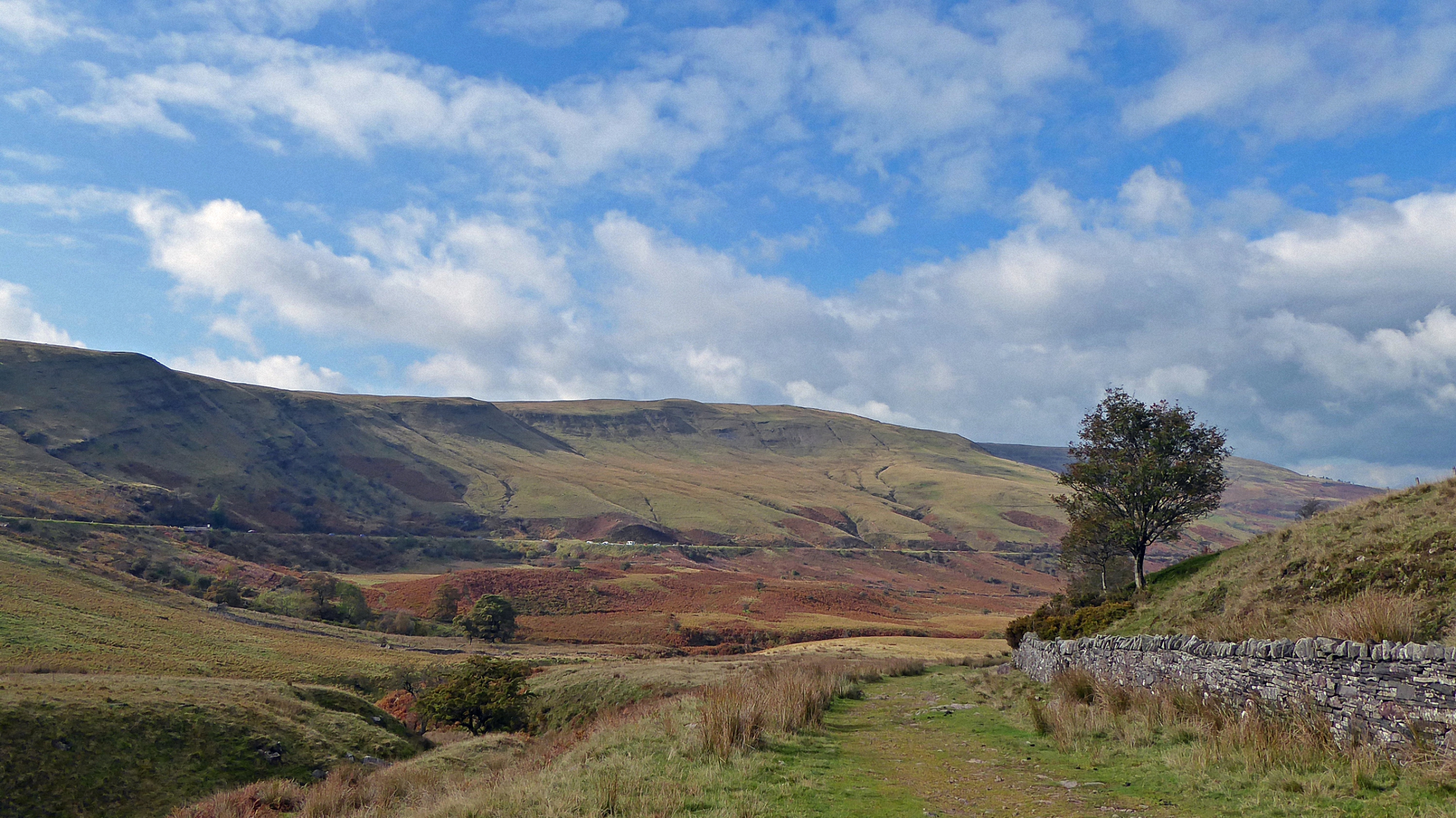Walking down the Taff Trail from Storey Arms in improving weather, Photo by Ed Bramley